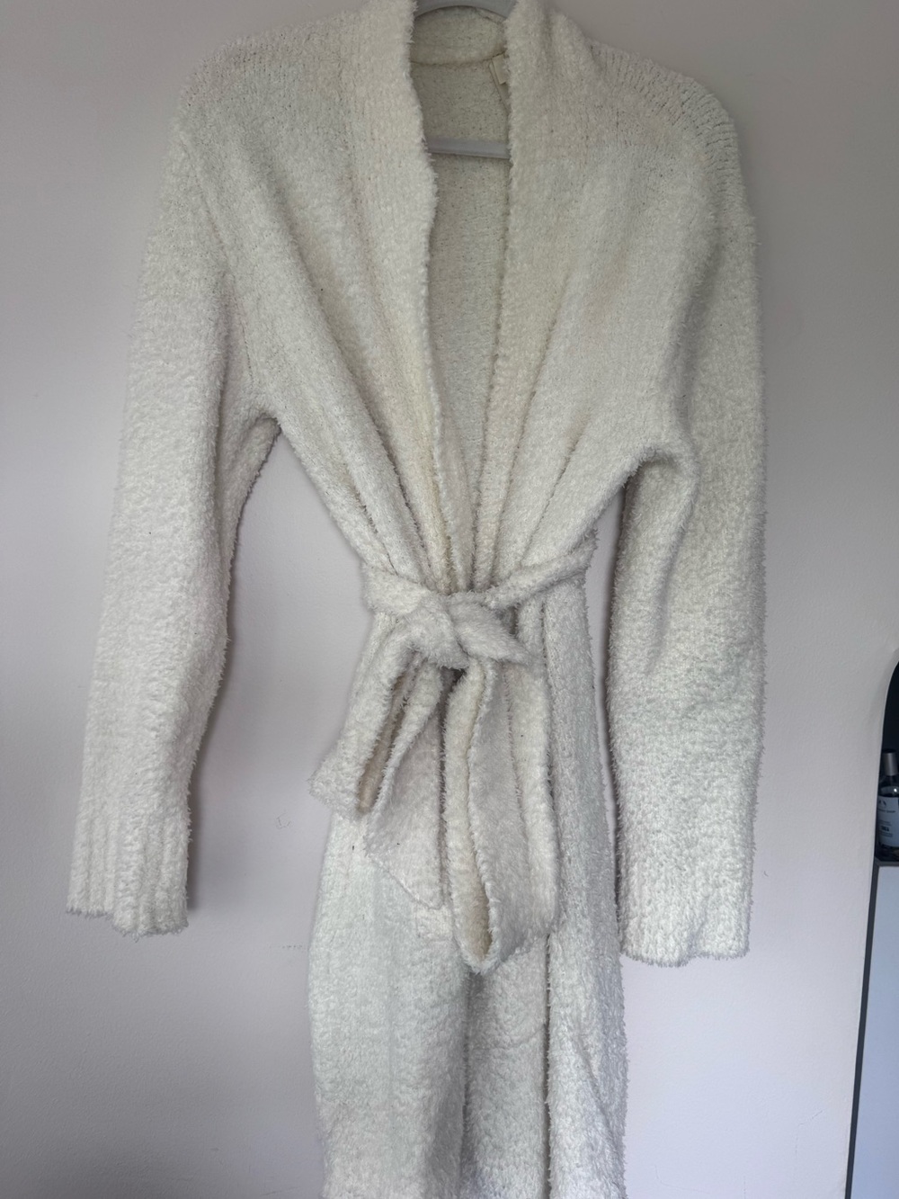SKIMS Cream Plush Open-Front Robe Cardigan